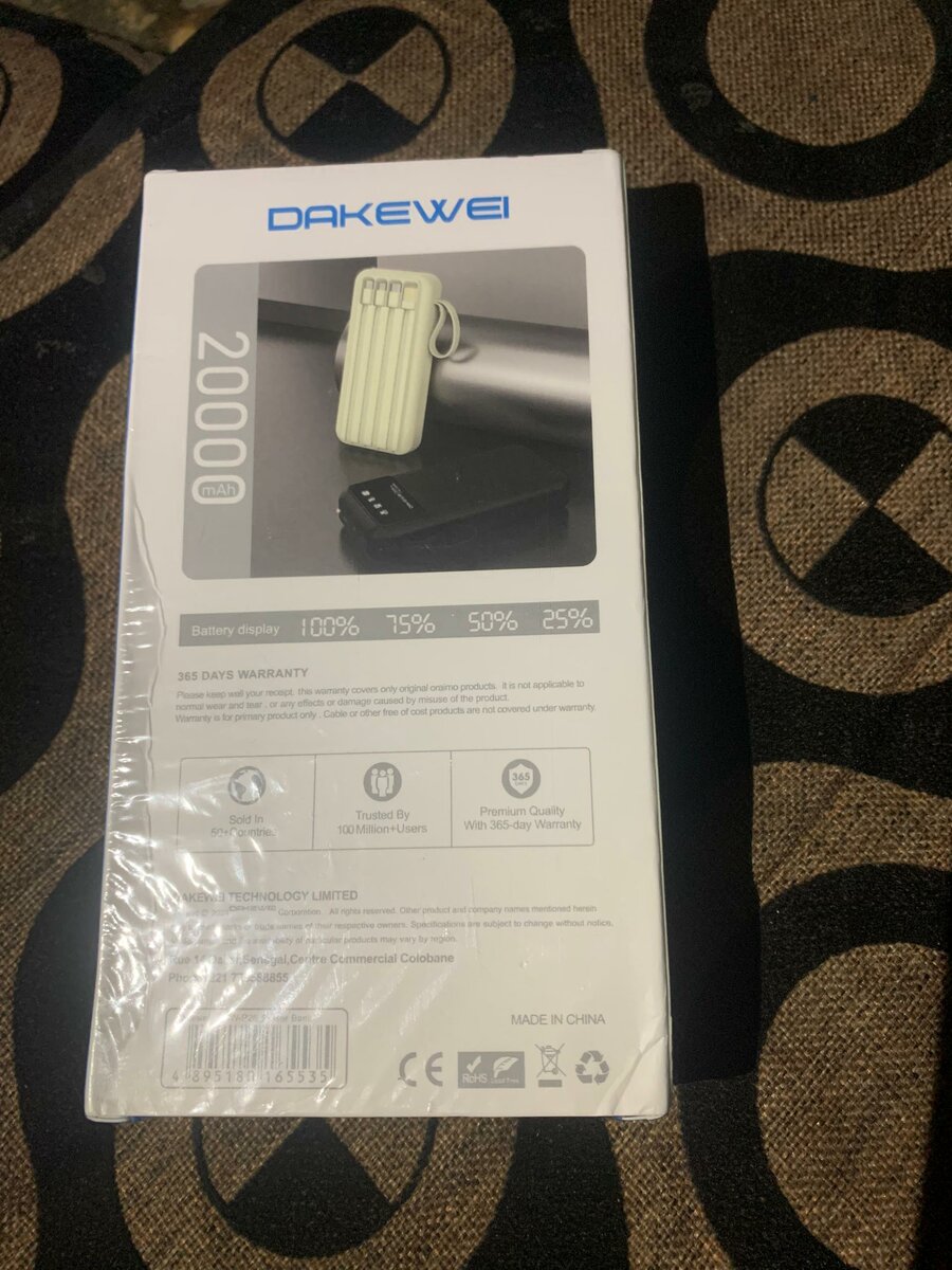 Powerbank Dakewei 20000mAh