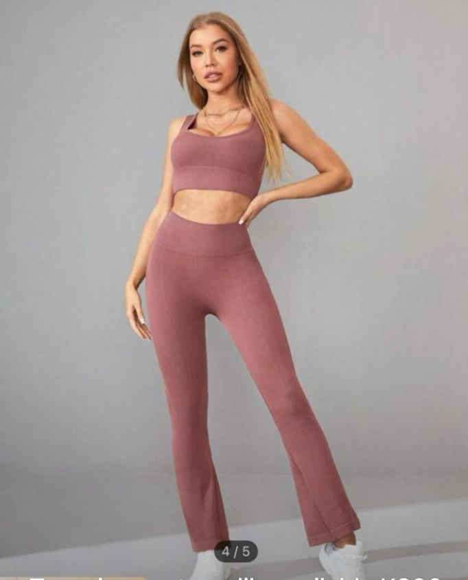 pink top and trousers set
