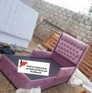 custom made bed with a high base