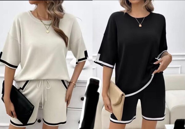 Two piece outfit available in black