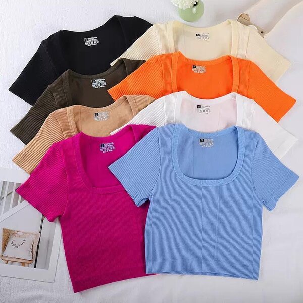 T-shirt femme en coton colorés