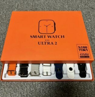 7in1 Watch Straps New S100 Ultra Smartwatch 2.2HD Amoled Circular Screen ECG Monitoring Reloj inteligente with Protective Case