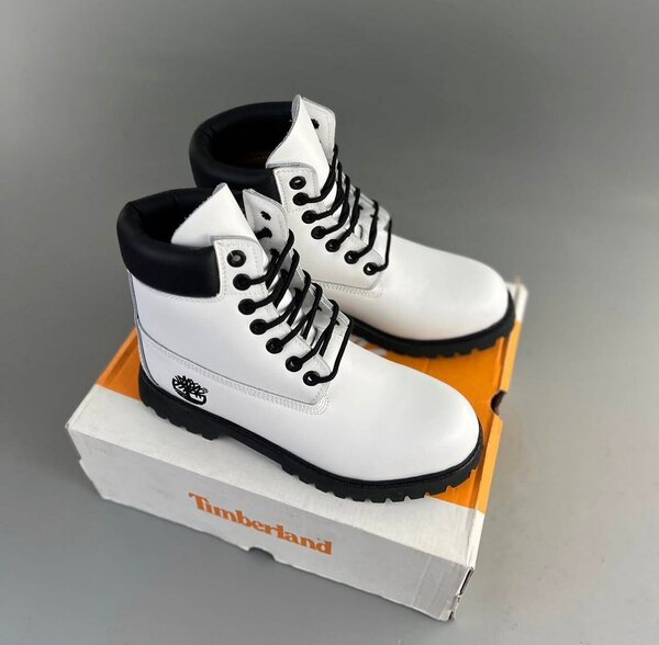 Bottes Timberland blanches homme