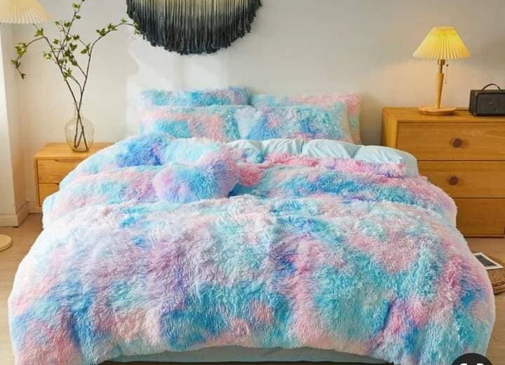 Botswana flaffy duvets multicolore king size. 5 pieces
