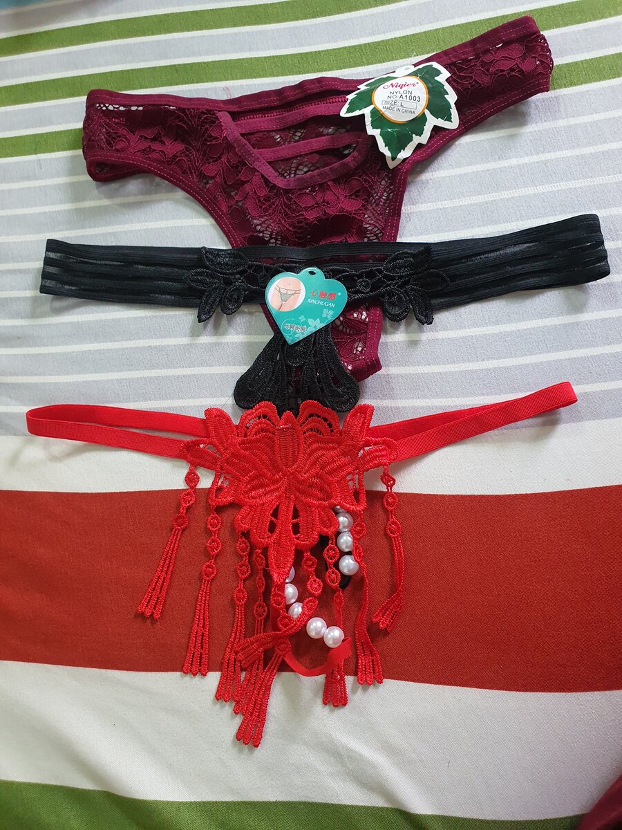 Ensemble de strings sexy perle