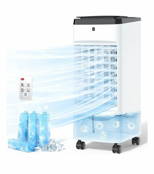 65W 5L 3 ADJUSTABLE SPEED PORTABLE AIR COOLER WITH REMOTE