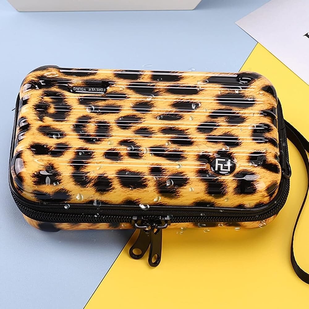 Sac bandoulière motif léopard