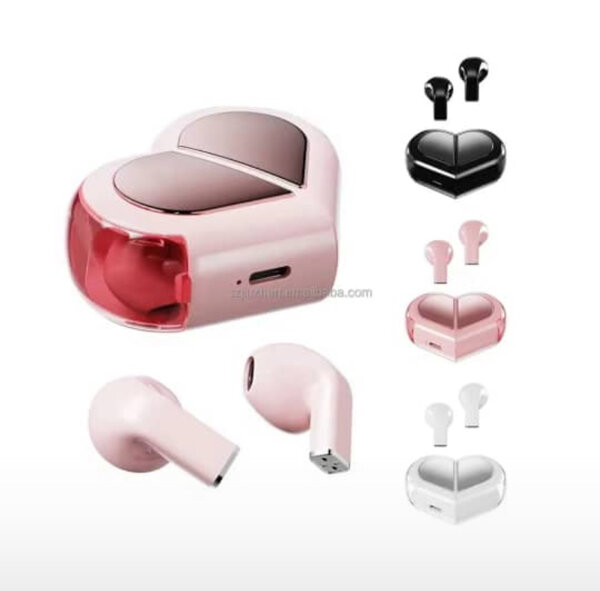 Heart-Shaped Wireless Earbuds