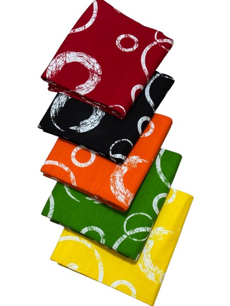 Tissu Africain Coloré 5 pièces