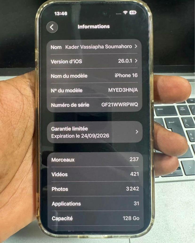 iPhone 16 128GB Bleu