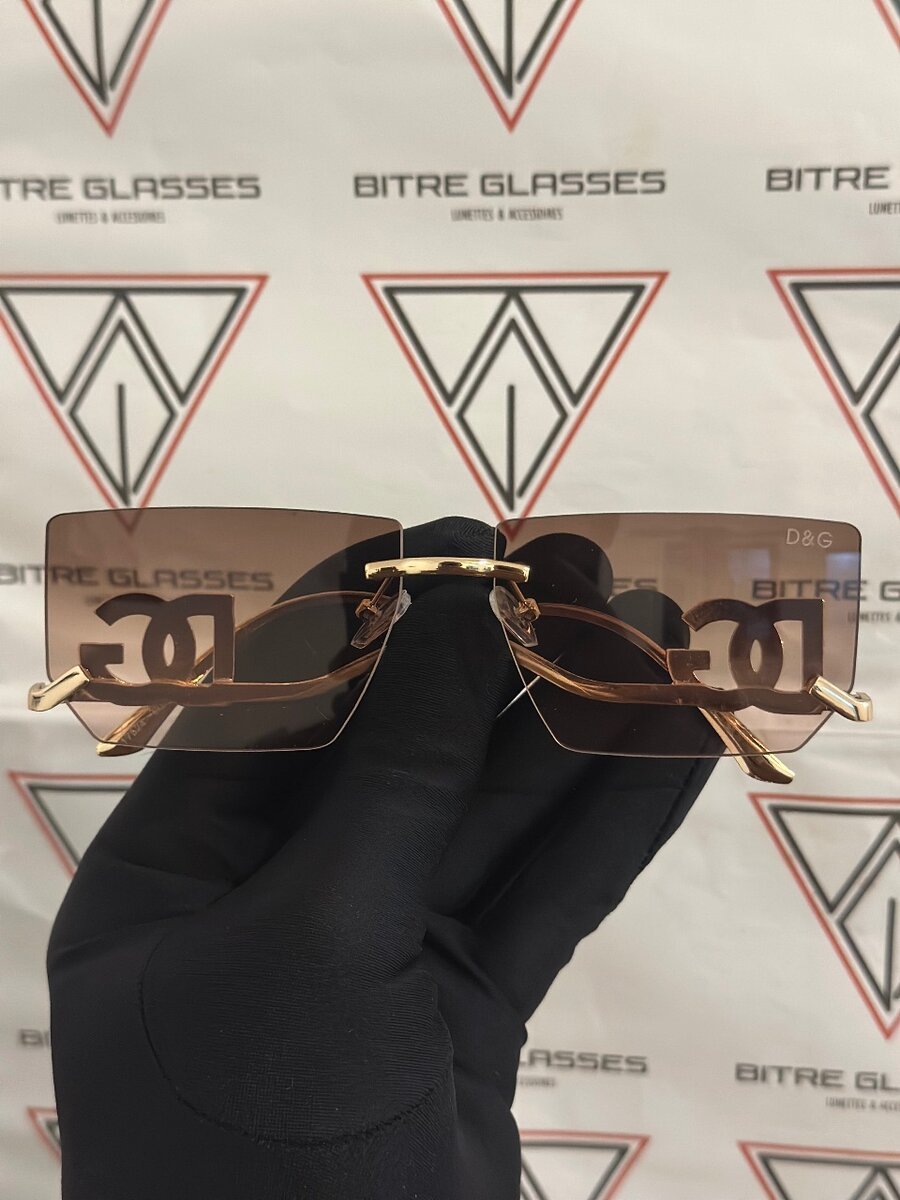 Lunettes de soleil rectangulaires D&G