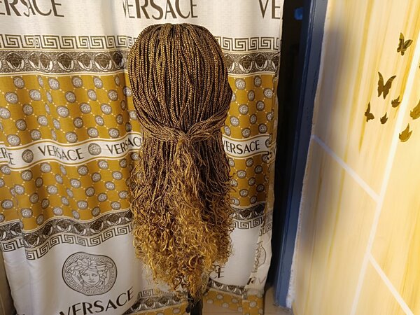 Braided Wig with Curls