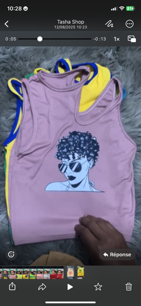 Débardeurs colorés imprimés