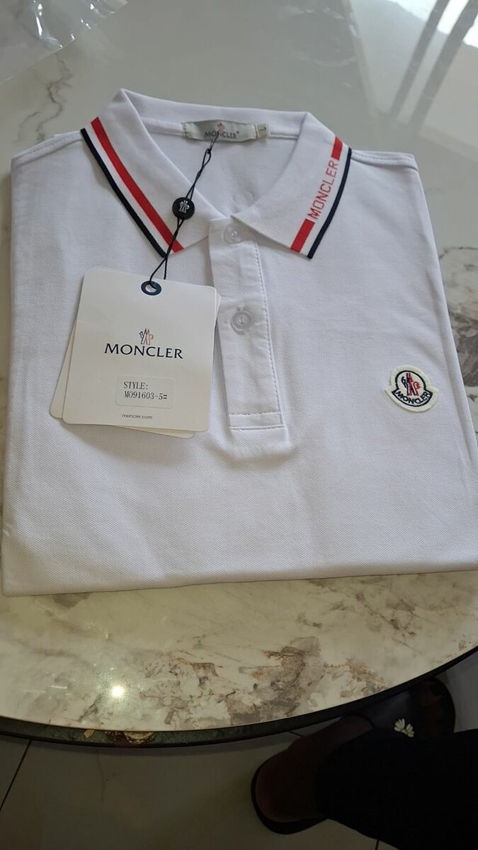 Polo Blanc Moncler Homme