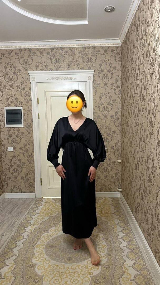 Платье атласное