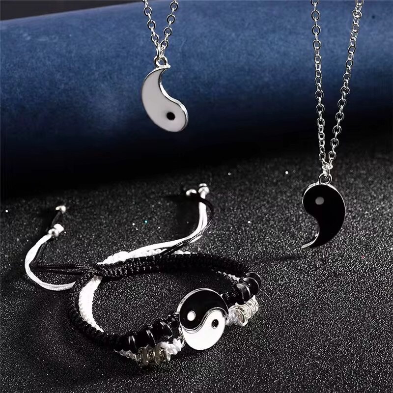 Yin Yang ️ couples or besties necklaces and bracelets