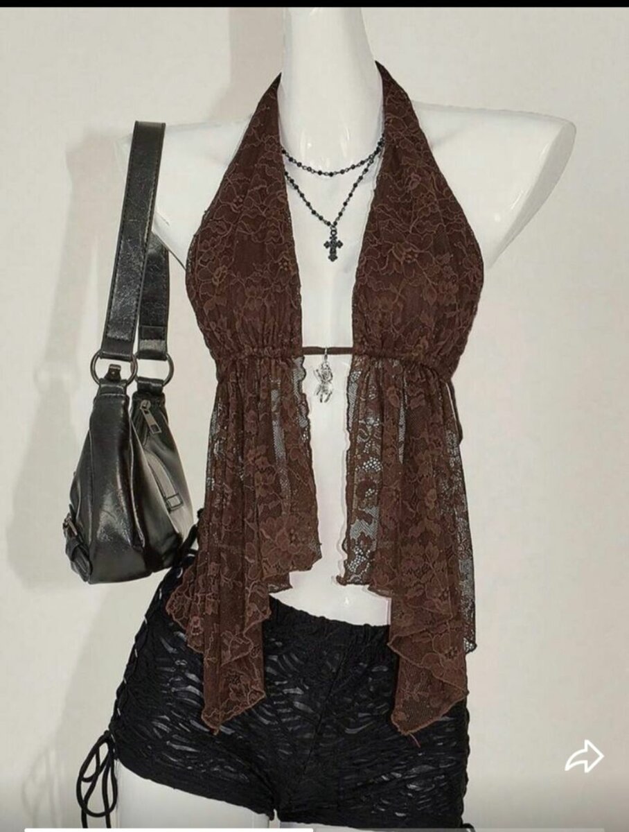 Haut dos nu dentelle femme