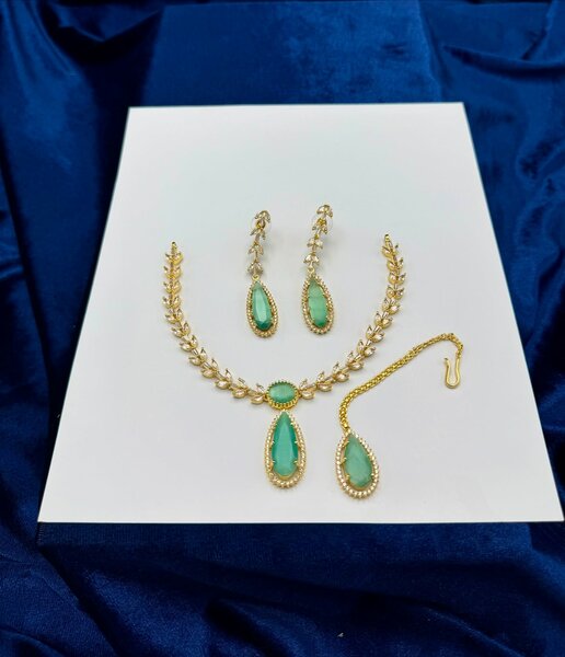 American Diamond 1 karat Necklace set 