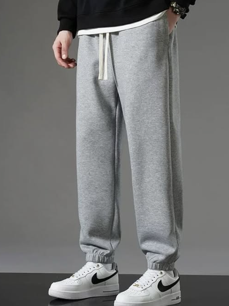 Утепленные штаны серые