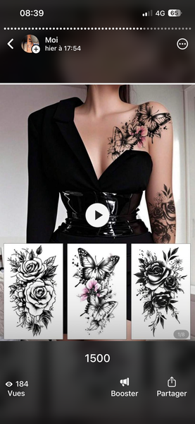 Tatouages Temporaires Artistiques