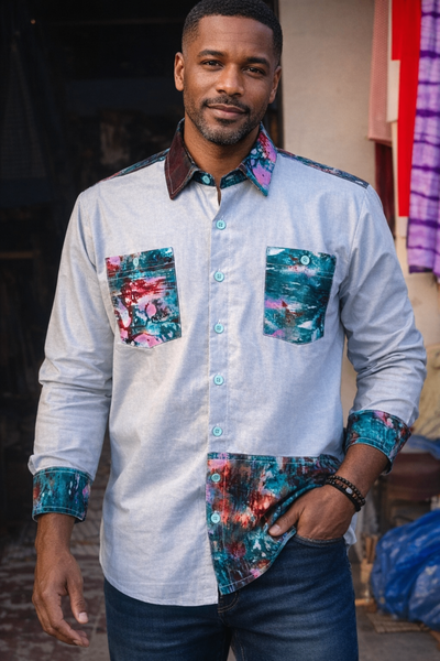 Chemise homme imprimée unique