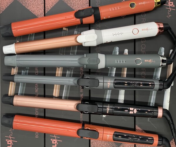 Bold hair rotating curler