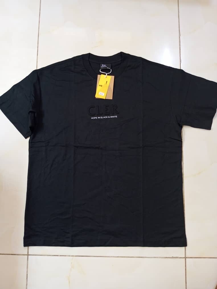 T-shirt noir unisexe CLER