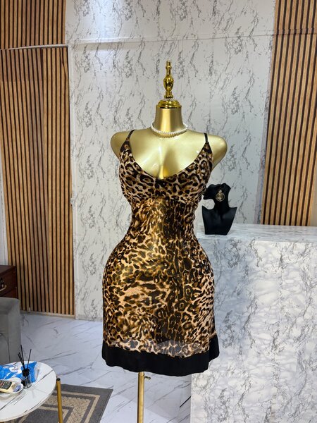 Robe Léopard Satinée Élégante