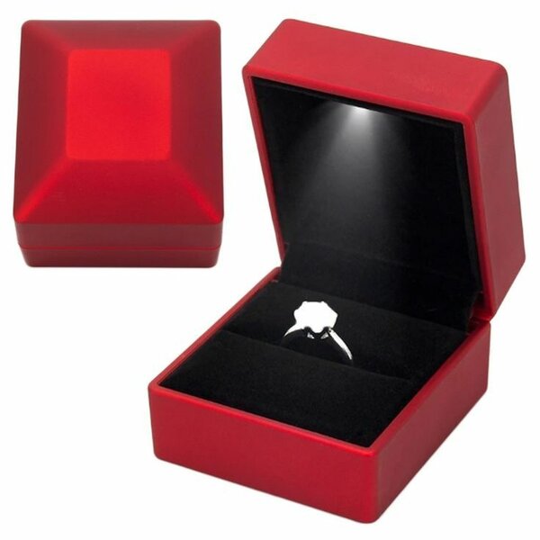 Écrin lumineux pour bague rouge