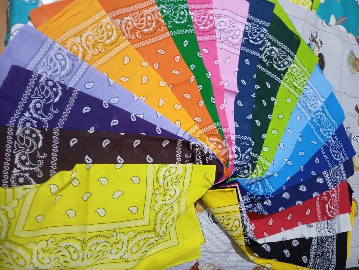 Bandanas colorés 100% coton