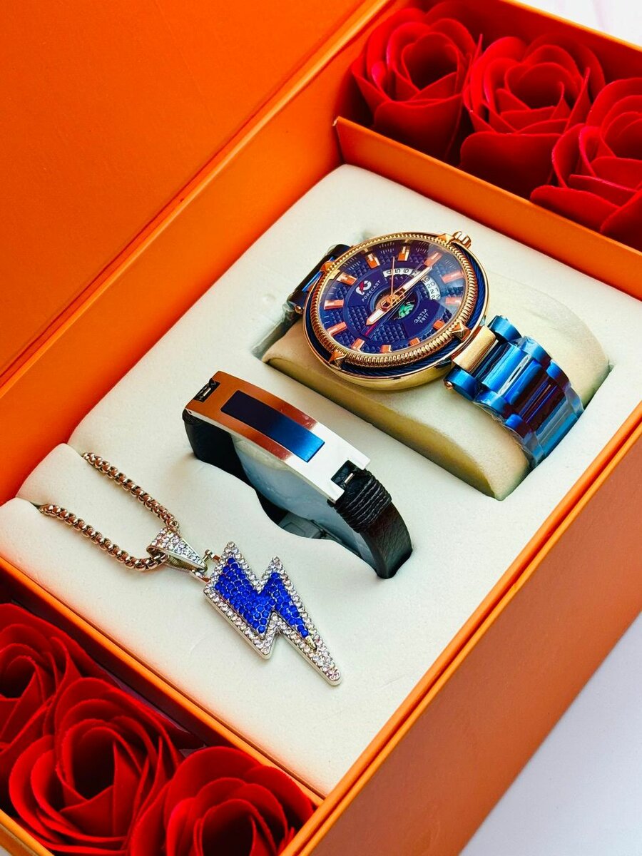 Coffret montre et bijoux homme