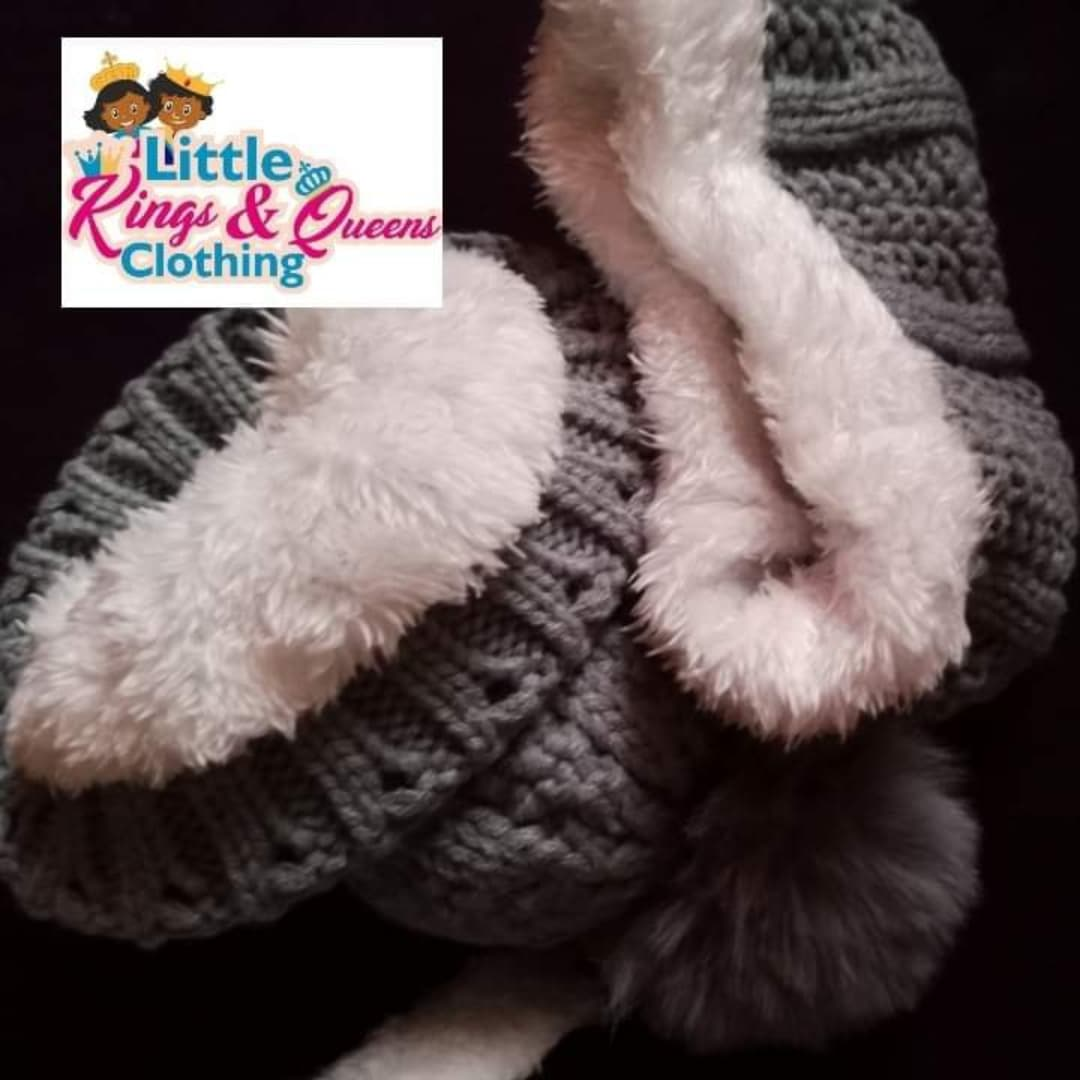 knitted scarf and hat 