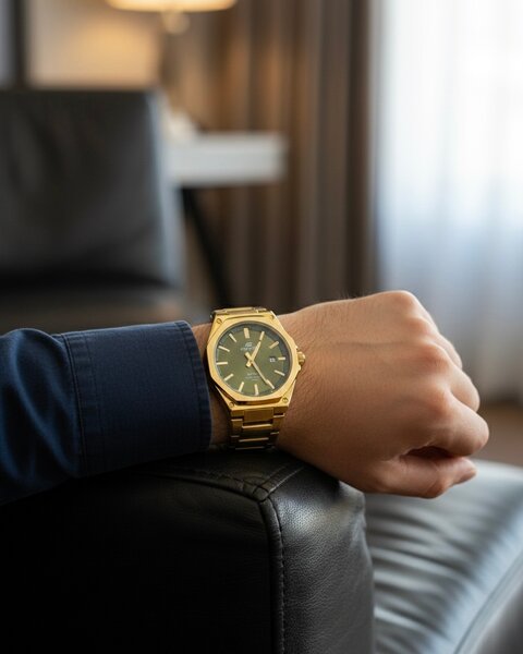 Montre Dorée Casio Édifice