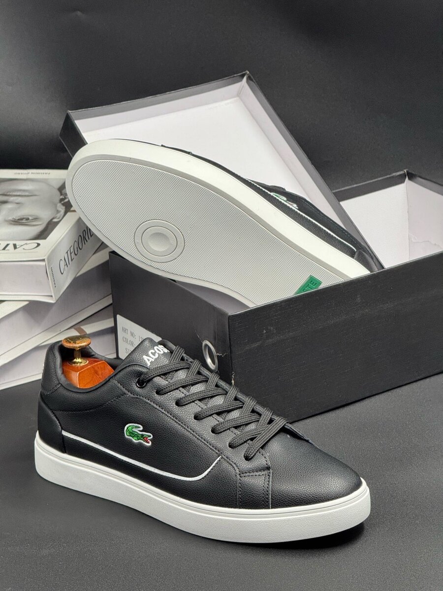 LACOSTE BLACK AND WHITE