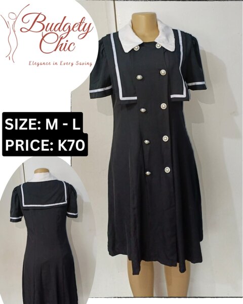 Chic women's dress color black size: m -l 