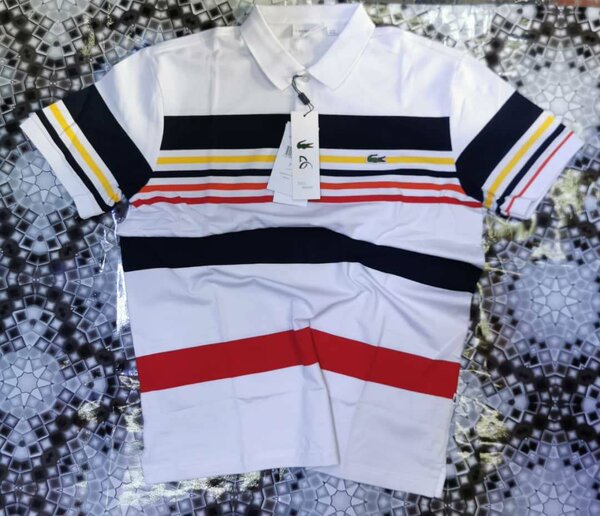 Polo rayé Lacoste homme chic