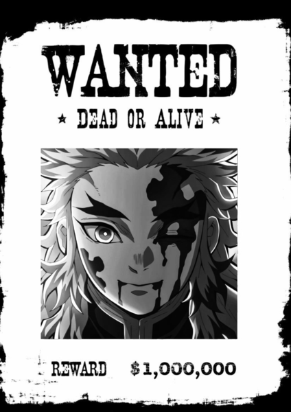 Poster "Wanted" Rengoku