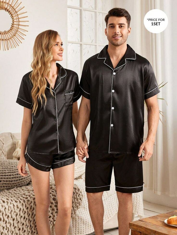 Pyjama en satin assorti