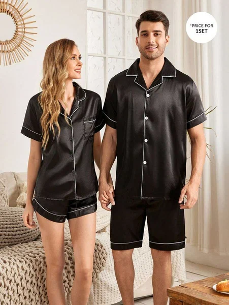 Pyjama en satin assorti