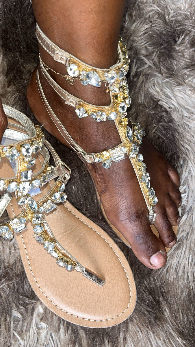 Sandales bohèmes strass