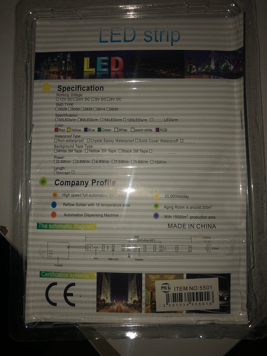 Led multicolor 10m