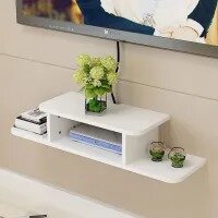 2-Tier Modern Wall Mounted Media Console Floating TV Shelf for Xbox One/PS4/Cable Box/DVD Players/Game Console Led tv book shelf