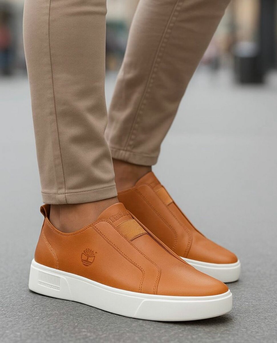 Sneakers en cuir pour hommes