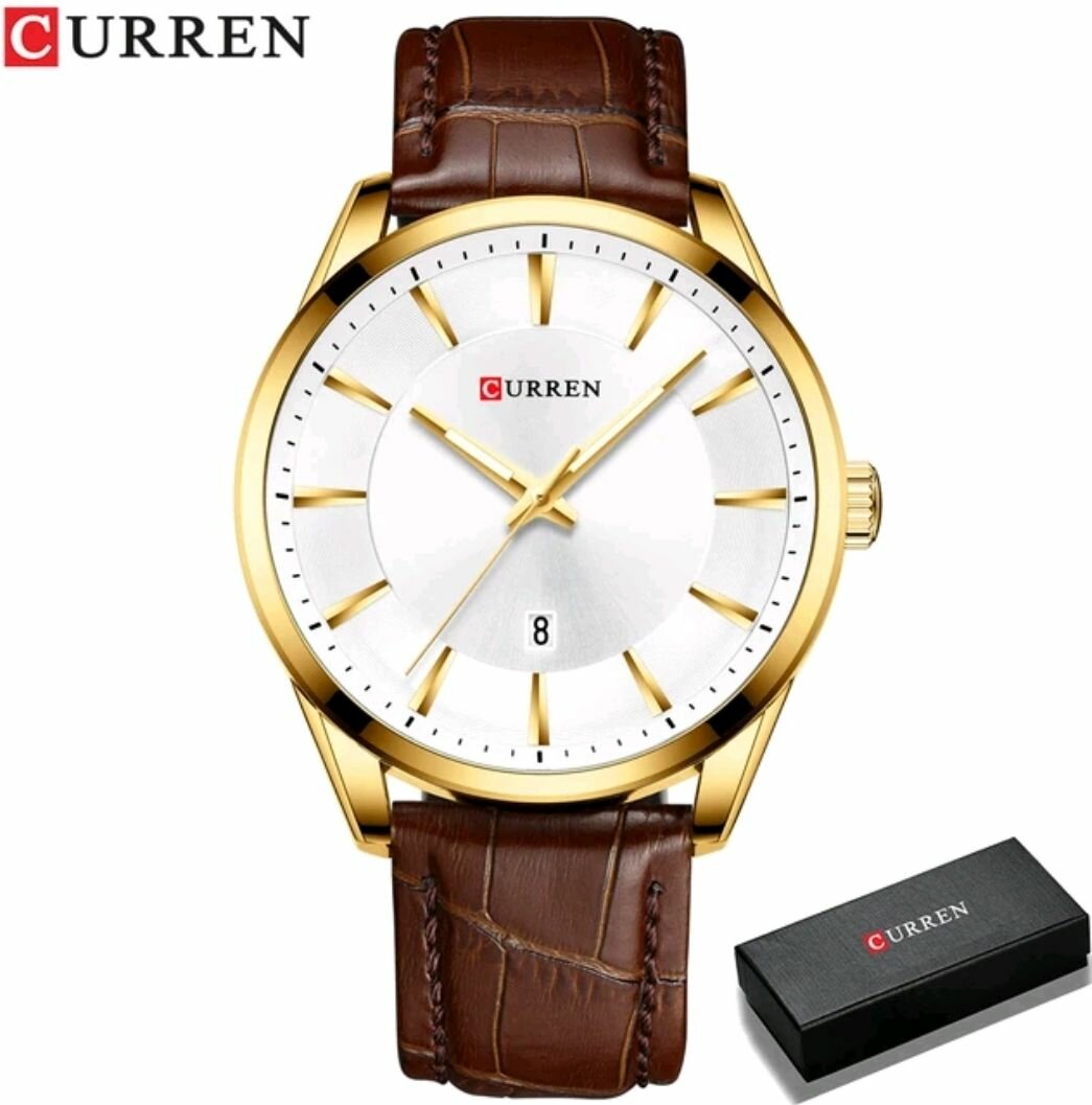 CUREN Mens Leather Watch