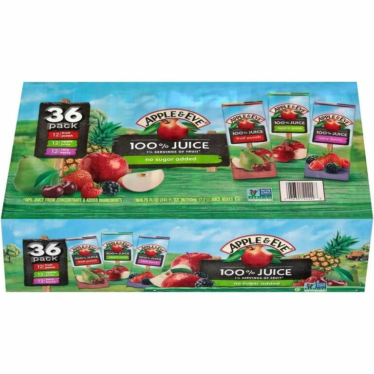 Apple & Eve 100% Juice, 36pcs