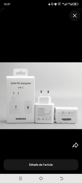 Chargeur Samsung original