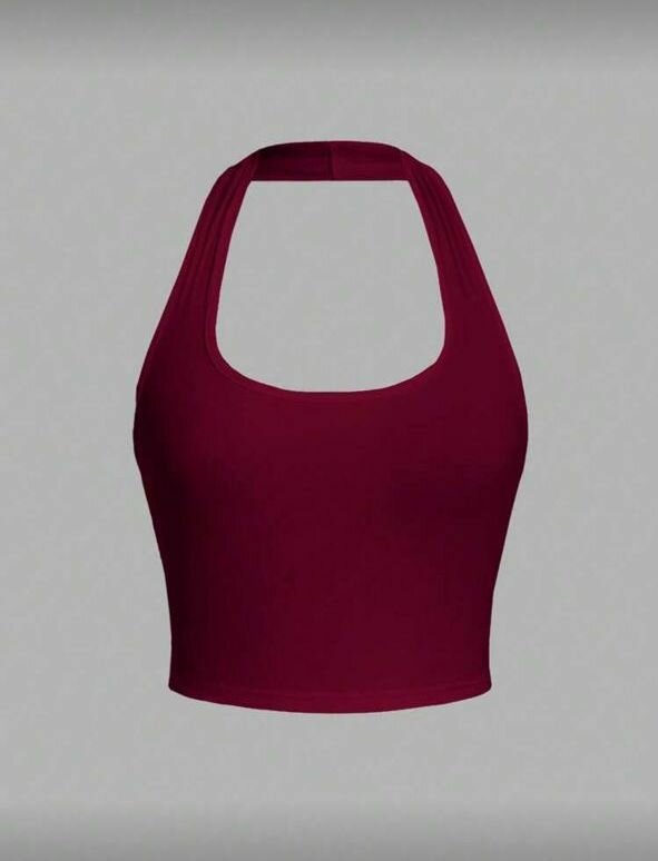 Haut court femme bordeaux élégant