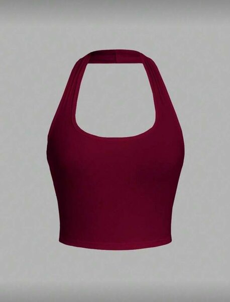 Haut court femme bordeaux élégant