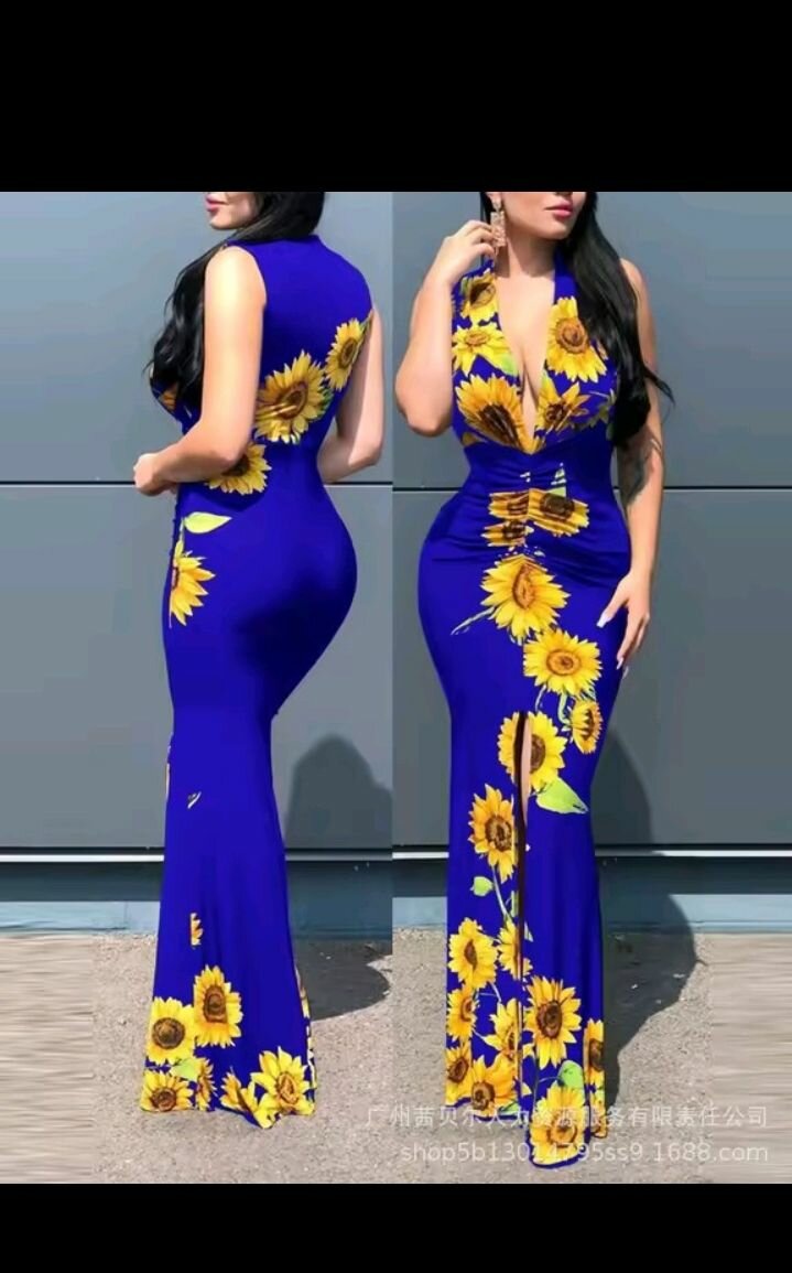 Robe longue florale élégante