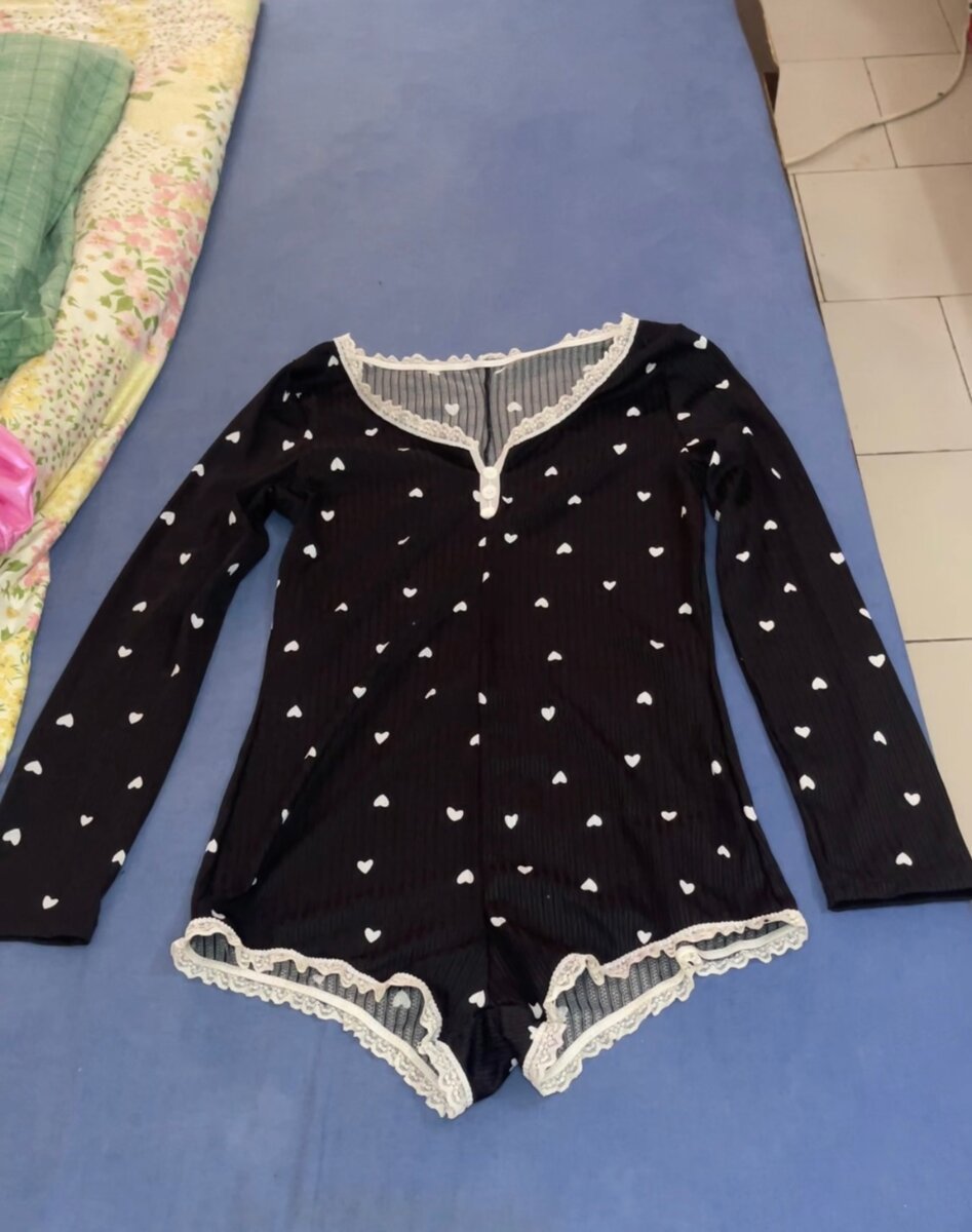 Pyjama Femme à Motifs Cœur